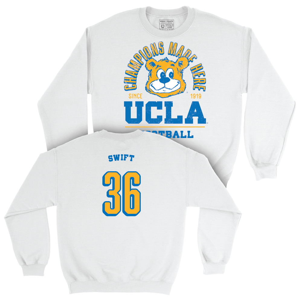 UCLA Football White Arch Crew  - Joshua Swift