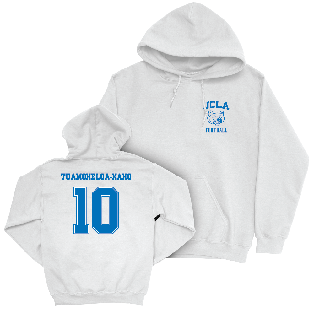 UCLA Football White Smiley Joe Hoodie  - Alefosio Tuamoheloa-Kaho