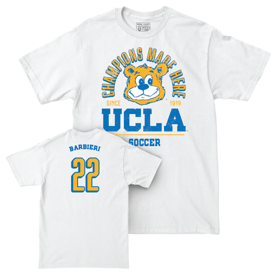 UCLA Women's Soccer White Arch Comfort Colors Tee - Alice Barbieri Small