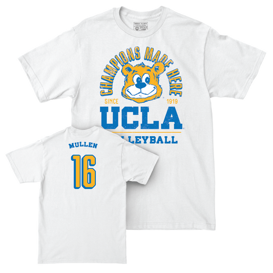 UCLA Women's Volleyball White Arch Comfort Colors Tee - Ashley Mullen Small