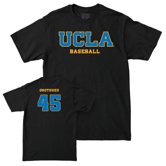 UCLA Baseball Black Wordmark Tee - Chris Grothues Small