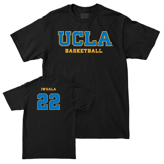 UCLA Women's Basketball Black Wordmark Tee - Christeen Iwuala Small