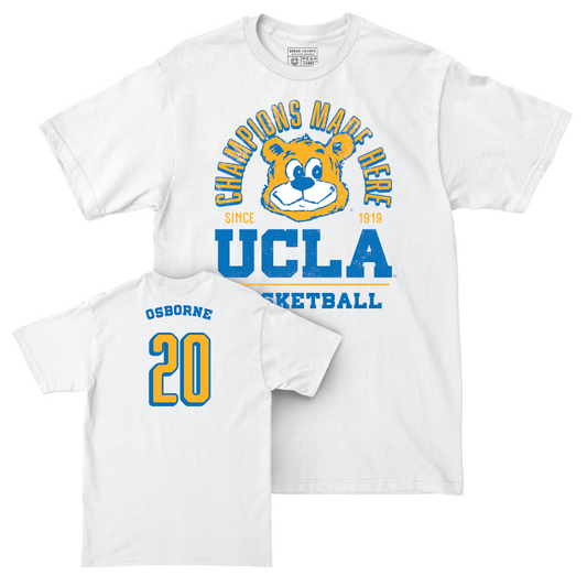 UCLA Women's Basketball White Arch Comfort Colors Tee - Charisma Osborne Small