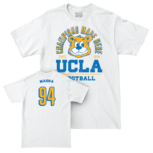 UCLA Football White Arch Comfort Colors Tee - Dovid Magna Small