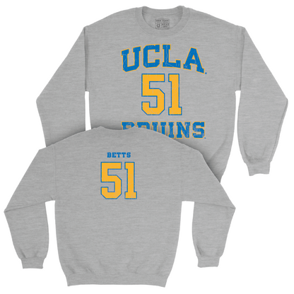 UCLA Women's Basketball Sport Grey Player Crew - Lauren Betts Small