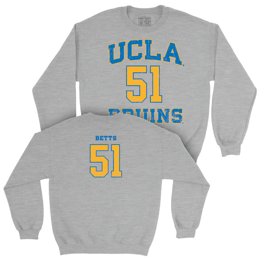 UCLA Women's Basketball Sport Grey Player Crew - Lauren Betts Small