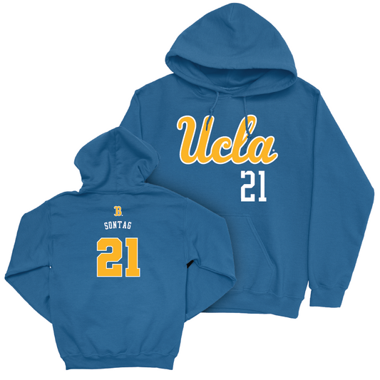 UCLA Women's Basketball Blue Script Hoodie - Lina Sontag Small
