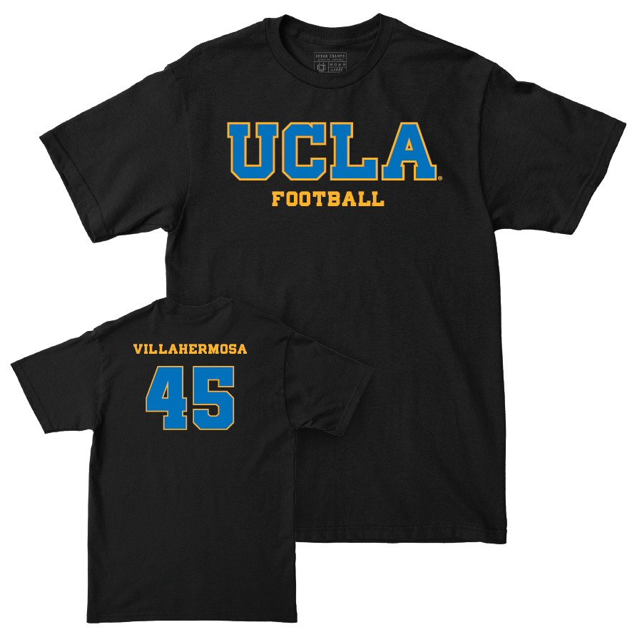 UCLA Football Black Wordmark Tee - Marquise Villahermosa Small