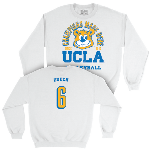 UCLA Women's Volleyball White Arch Crew - Payton Dueck Small
