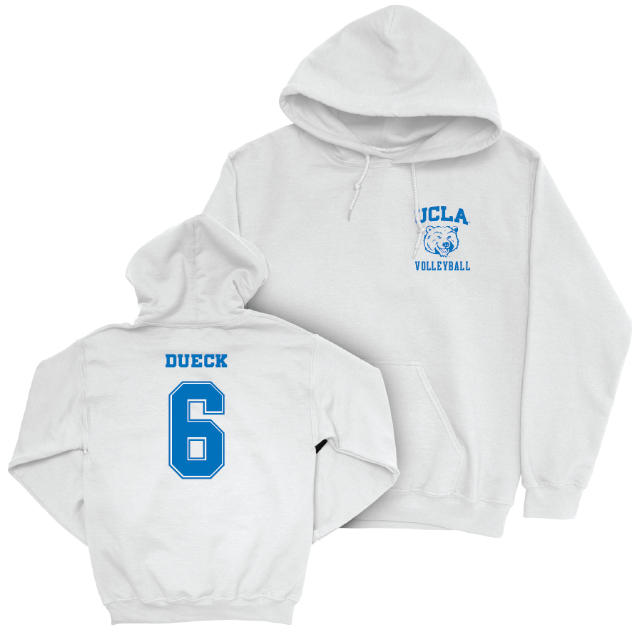 UCLA Women's Volleyball White Smiley Joe Hoodie - Payton Dueck Small