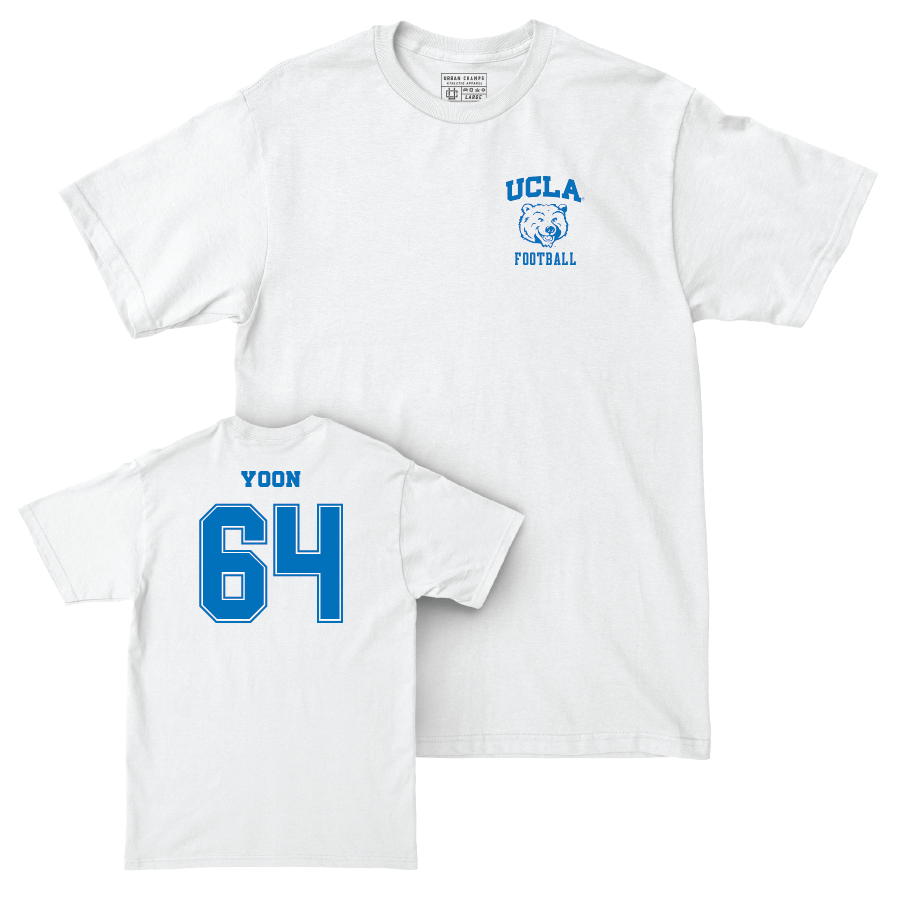 UCLA Football White Smiley Joe Comfort Colors Tee - Sam Yoon Small