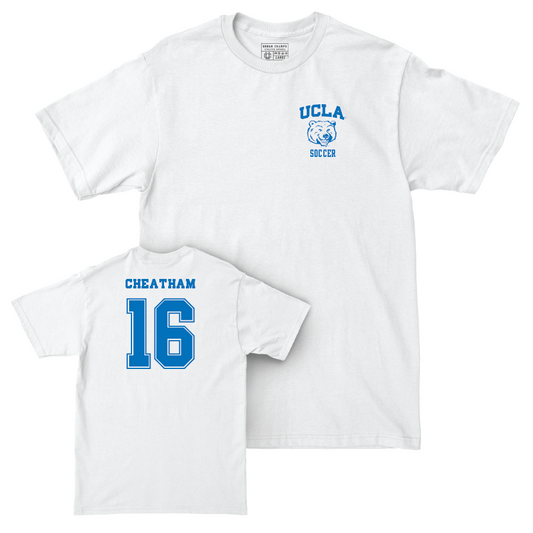 UCLA Women's Soccer White Smiley Joe Comfort Colors Tee - Taylor Cheatham Small
