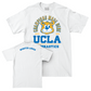 UCLA Women's Gymnastics White Arch Comfort Colors Tee  - Mika Webster-Longin