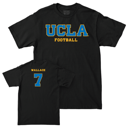 UCLA Football Black Wordmark Tee  - KJ Wallace