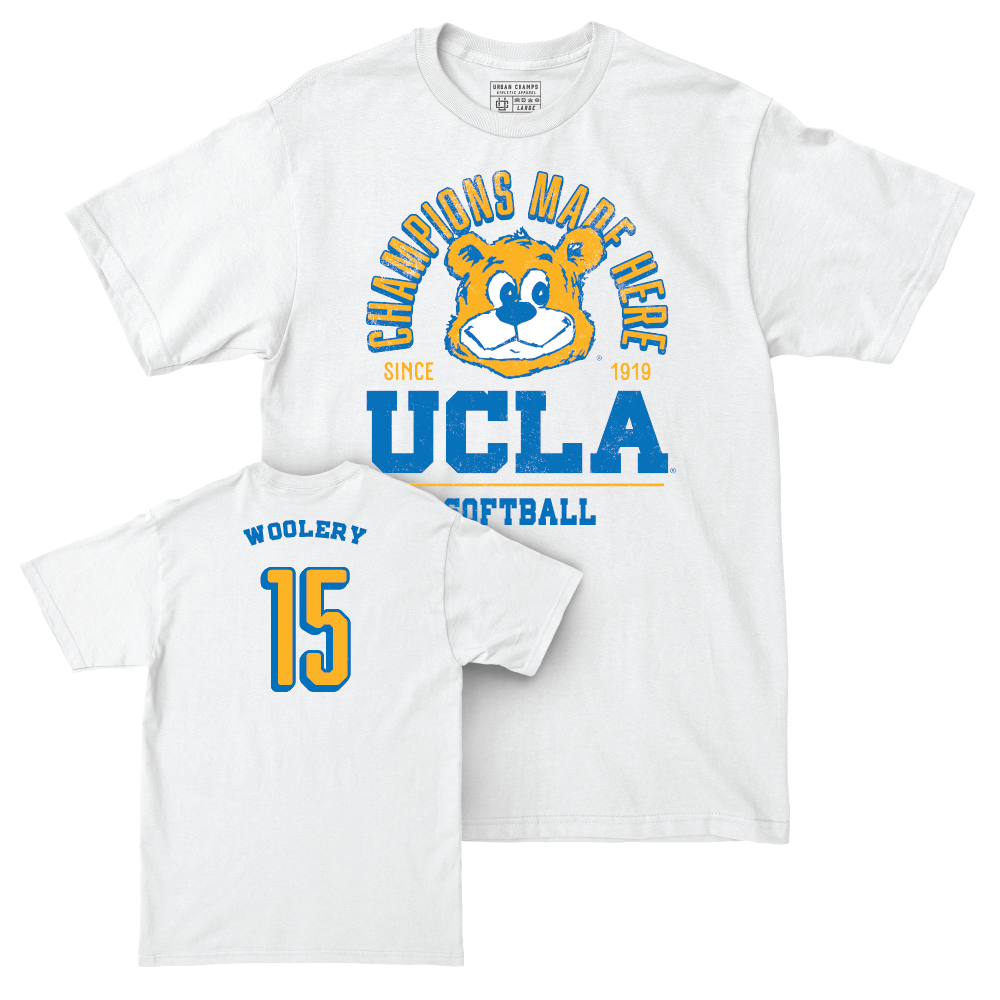 UCLA Softball White Arch Comfort Colors Tee  - Jordan Woolery