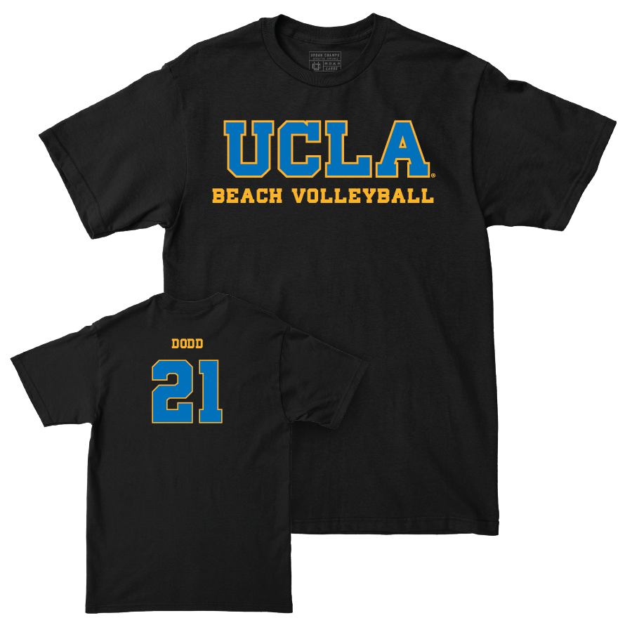 UCLA Women's Beach Volleyball Black Wordmark Tee   - Cassie Dodd