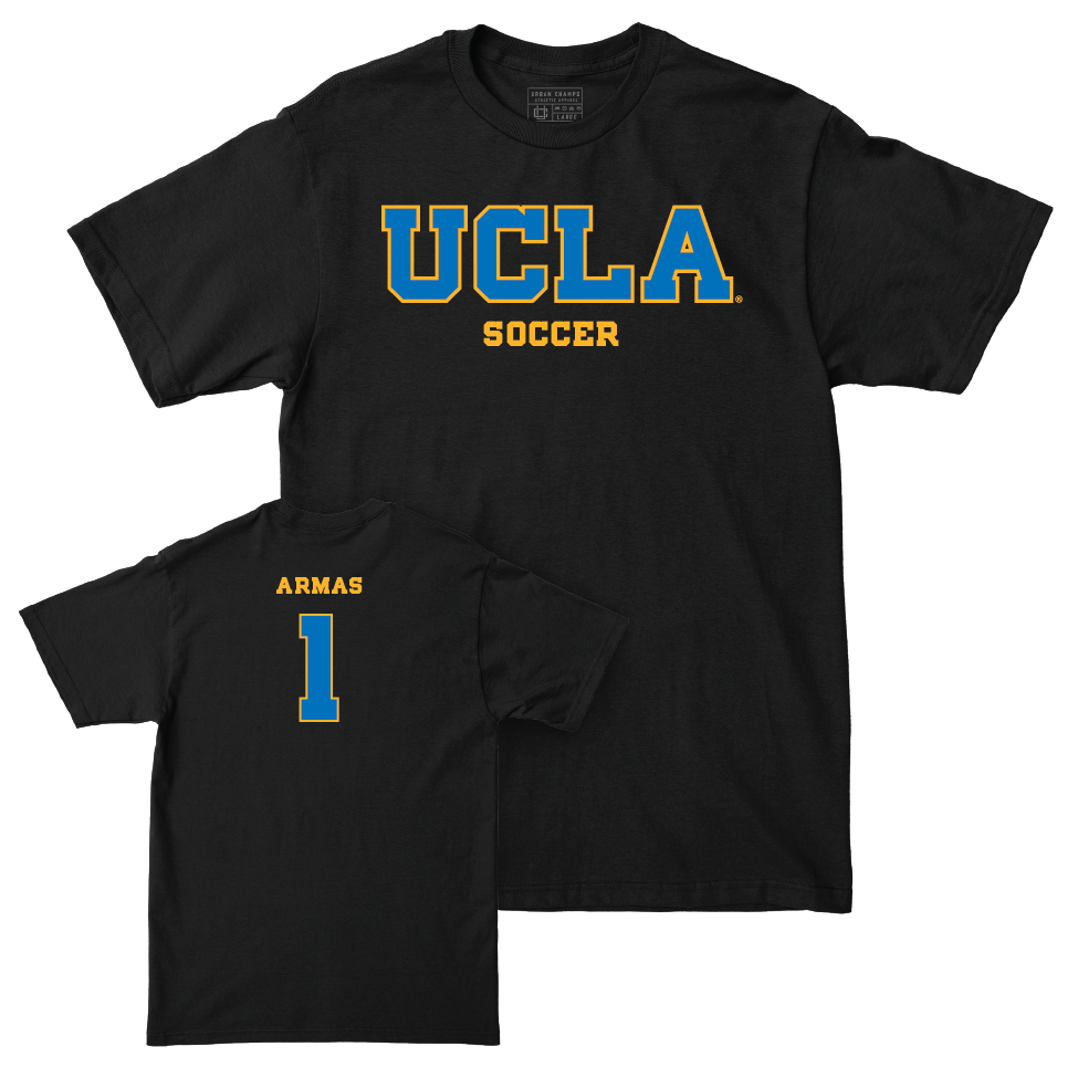 UCLA Women's Soccer Black Wordmark Tee   - Layla Armas