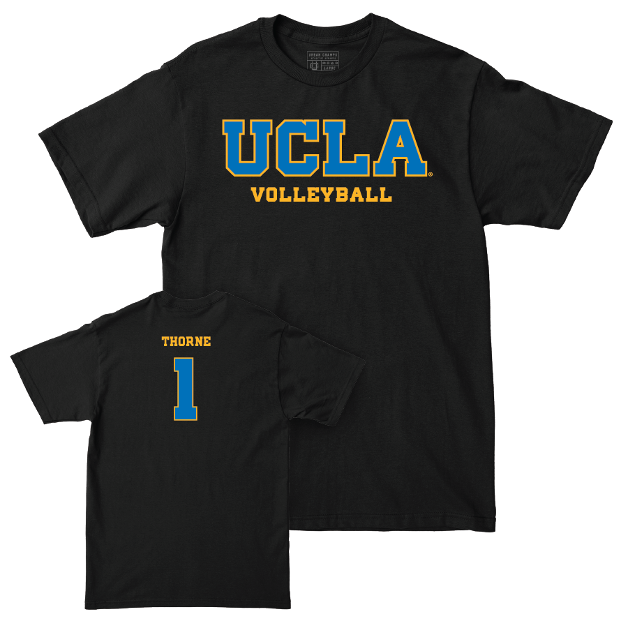 UCLA Men's Volleyball Black Wordmark Tee  - Cameron Thorne