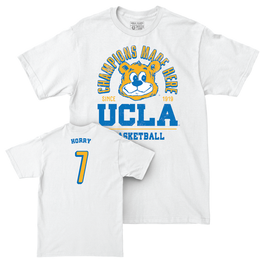 UCLA Men's Basketball White Arch Comfort Colors Tee  - Christian Horry