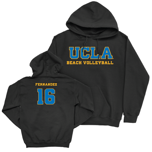 UCLA Women's Beach Volleyball Black Wordmark Hoodie   - Alexa Fernandez