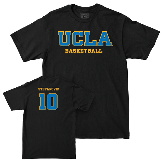 UCLA Men's Basketball Black Wordmark Tee  - Lazar Stefanovic