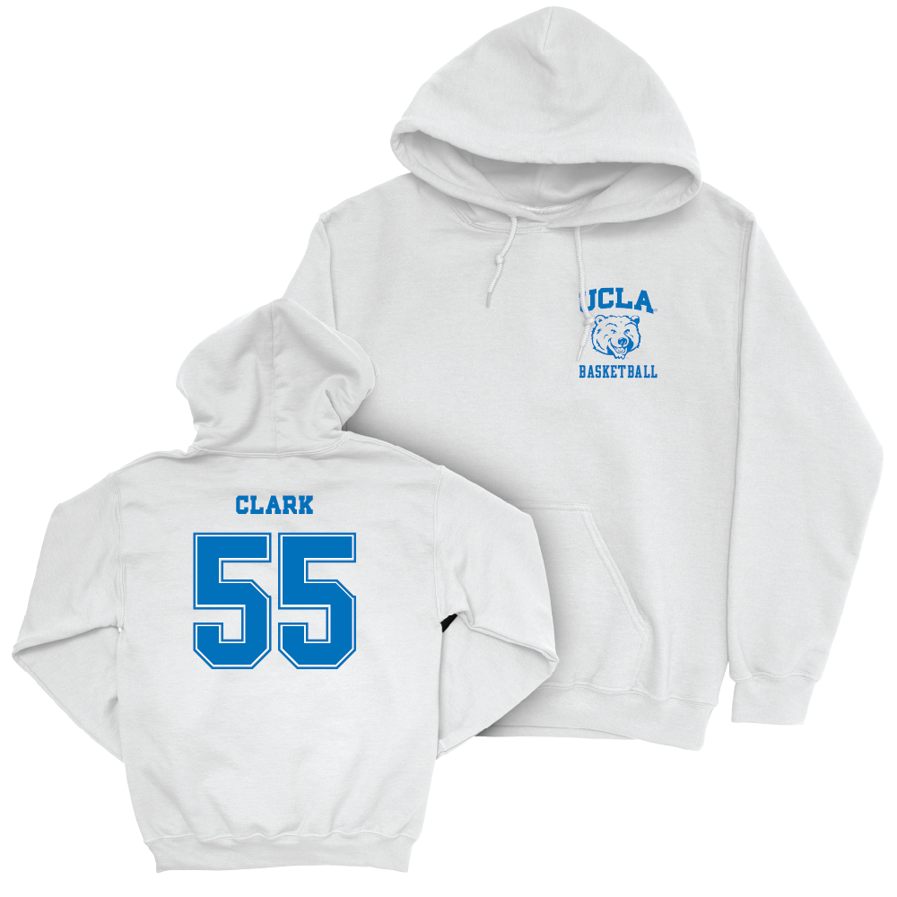 UCLA Men's Basketball White Smiley Joe Hoodie  - Skyy Clark