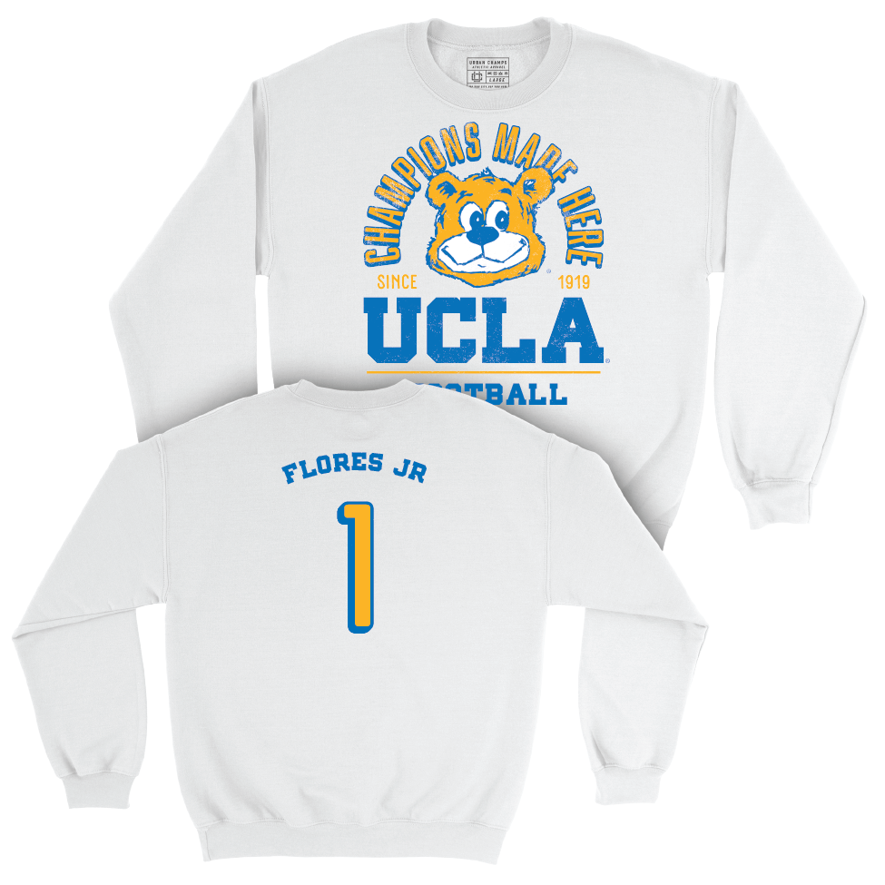 UCLA Football White Arch Crew  - Rico Flores Jr