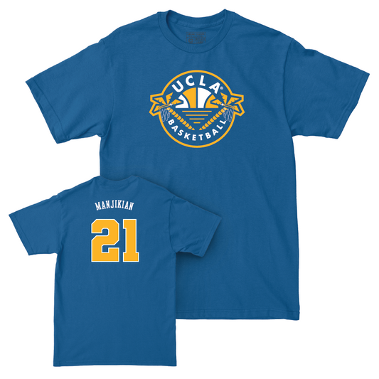 UCLA Men's Basketball Blue Palm Tree Tee  - Evan Manjikian