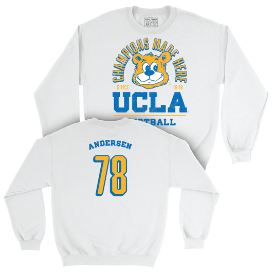 UCLA Football White Arch Crew  - Walker Andersen