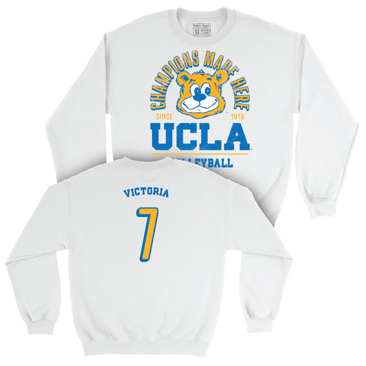 UCLA Women's Volleyball White Arch Crew  - Sofia Victoria