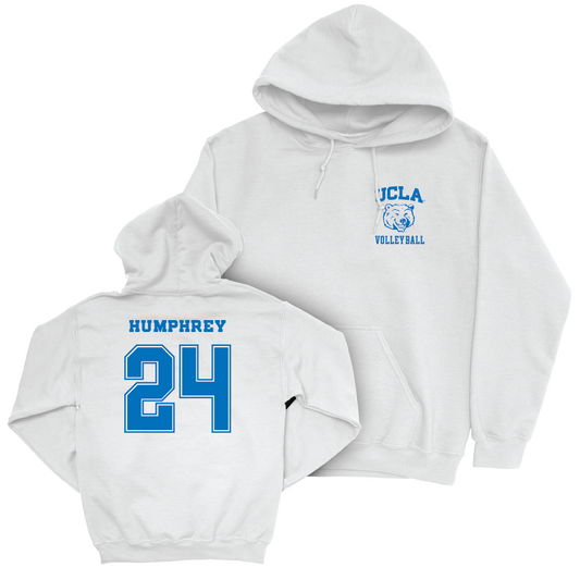 UCLA Women's Volleyball White Smiley Joe Hoodie  - Zoë Humphrey