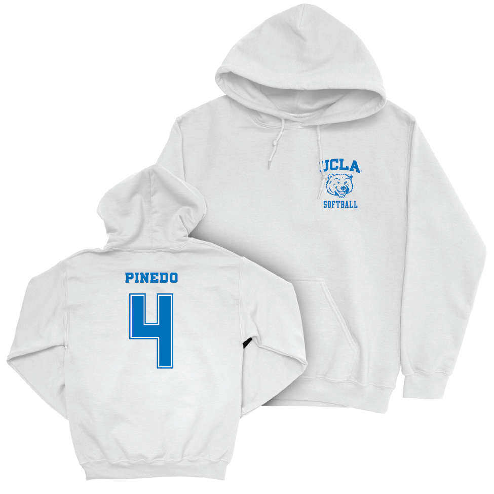 UCLA Softball White Smiley Joe Hoodie  - Rylee Pinedo