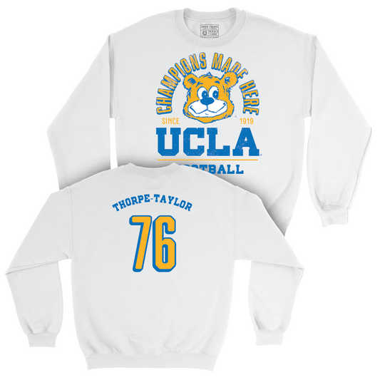 UCLA Football White Arch Crew  - Marquise Thorpe-Taylor