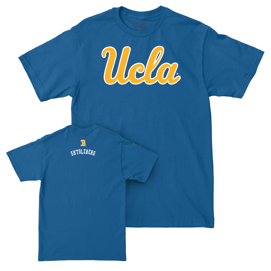 UCLA Women's Swim & Dive Blue Script Tee  - Maya Shtolzberg