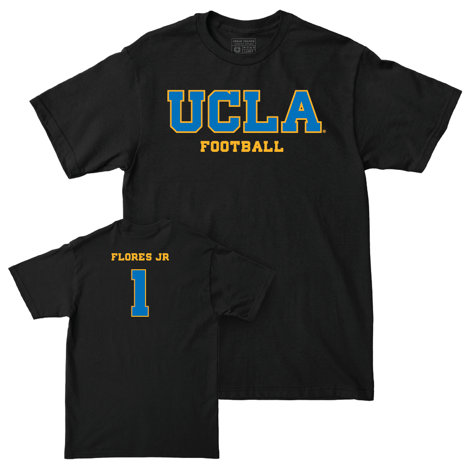 UCLA Football Black Wordmark Tee  - Rico Flores Jr